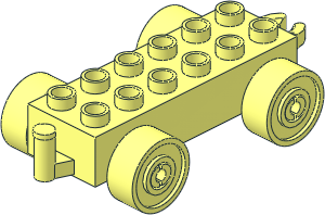 Duplo Car Base  2 x  6 with Wheels