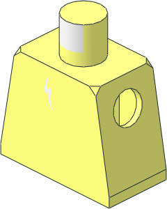 Minifig Torso with White Feather Chest Pattern