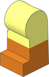 Minifig Leg Left with Orange Lower Leg Pattern