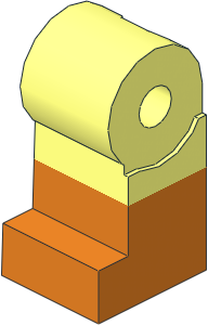 Minifig Leg Right with Orange Lower Leg Pattern