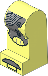 Minifig Leg Left with Silver Panels and Light Bluish Grey Straps Pattern