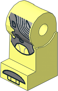 Minifig Leg Right with Silver Panels and Light Bluish Grey Straps Pattern