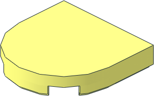 Tile  2 x  2 with Rounded End