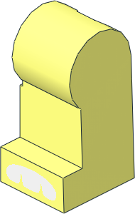 Minifig Leg Left with White Rabbit Foot Pattern