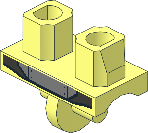 Minifig Hips with Silver and Metallic Dark Grey Armour Pattern