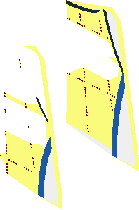 ~Minifig Torso with Racing Suit with Ferrari Scuderia Corsa Logos and Dotted Stripes Pattern - One Half