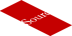 ~Sticker  0.8 x  4.1 with Silver Ferrari Horse and White CapitalSource Logos on Red Background - Second Face