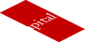 ~Sticker  0.8 x  4.1 with Silver Ferrari Horse and White CapitalSource Logos on Red Background - Third Face