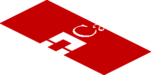 ~Sticker  0.8 x  4.1 with Silver Ferrari Horse and White CapitalSource Logos on Red Background - Fourth Face