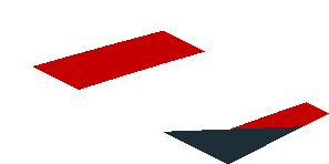 ~Sticker  0.8 x  1.9 with White Stripes on Red Background Right - Fourth Face