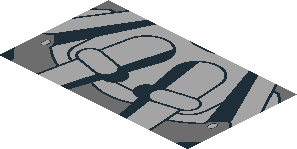 ~Sticker  1.8 x  4.0 with Grey Engine on Black Background - Second Face