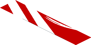 ~Sticker  1.9 x  1.8 with Ferrari Logo and White 63 on Green Square and White Stripes on Red Background Right - Second Face