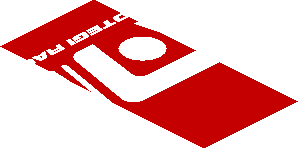 ~Sticker  0.8 x  1.9 with White Logos on Red Background Right - Second Face