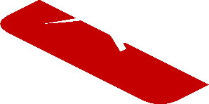 ~Sticker  0.8 x  1.9 with White Logos on Red Background Left - Sixth Face