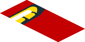 ~Sticker  0.8 x  1.9 with Headlamp on Red Background Right - Second Face