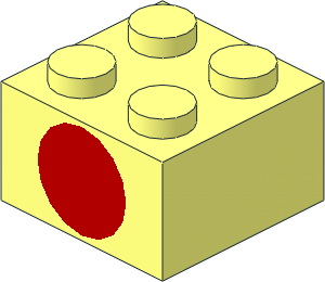 Brick  2 x  2 with Red Dot Pattern
