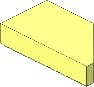 Tile  1 x  2 Cut Left 45 Degree