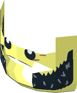 ~Minifig Head with Black Thick Eyebrows and Beard, Medium Nougat Wrinkles 2-Sided Common Pattern