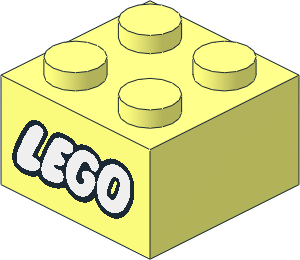Brick  2 x  2 with LEGO Logo with Closed "O" Pattern