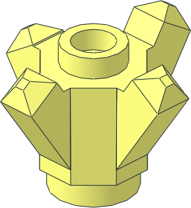 Rock  1 x  1 Crystal  4 Point