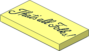 Tile  2 x  4 with "That's all Folks!" Pattern