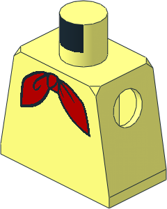 Minifig Torso with Red Neckerchief Pattern