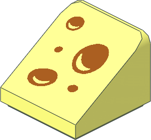 Slope Brick 31  1 x  1 x  0.667 with Cheese Holes Pattern