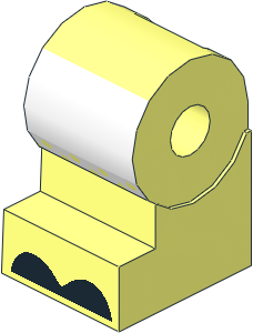 Minifig Leg Medium Right with Black Hoves and White Frills Pattern