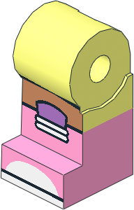 Minifig Leg Right with Stripes, Kneepad and Bright Pink Boots Pattern