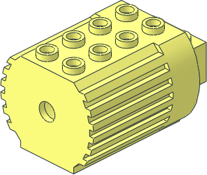 ~Electric Technic Motor with Centre Pin Hole with 12V logo - Body Assembly