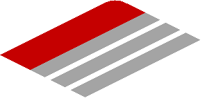 ~Sticker  0.8 x  4.0 with Black "PORSCHE INTELLIGENT PERFORMANCE" on Grey Stripes and Red Stripe on White Background Right - First Face