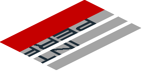 ~Sticker  0.8 x  4.0 with Black "PORSCHE INTELLIGENT PERFORMANCE" on Grey Stripes and Red Stripe on White Background Right - Second Face