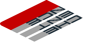 ~Sticker  0.8 x  4.0 with Black "PORSCHE INTELLIGENT PERFORMANCE" on Grey Stripes and Red Stripe on White Background Right - Fourth Face