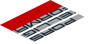 ~Sticker  0.8 x  4.0 with Black "PORSCHE INTELLIGENT PERFORMANCE" on Grey Stripes and Red Stripe on White Background Right - Third Face