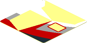 ~Sticker  1.8 x  1.8 with Black, Red and Grey Stripes and White "2" in Red Square on White Background Right - Common Part