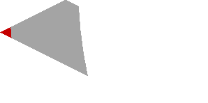 ~Sticker  0.8 x  1.9 with White, Grey and Red Stripes on Black Background Right - Second Face