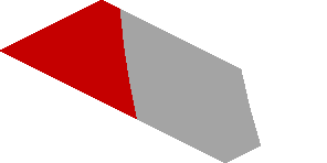 ~Sticker  0.8 x  1.9 with White, Grey and Red Stripes on Black Background Right - Third Face