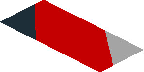 ~Sticker  0.8 x  1.9 with White, Grey and Red Stripes on Black Background Right - Fourth Face