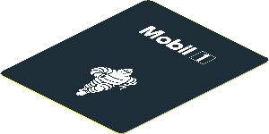 Sticker  2.2 x  1.8 with White Logos on Black Background