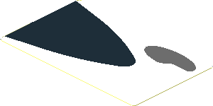 Sticker  1.8 x  3.0 with Black Triangle and Grey Air Vent on White Background Right