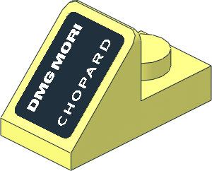 Slope Plate 45.73  2 x  1 with White Logos on Black Background Right Sticker