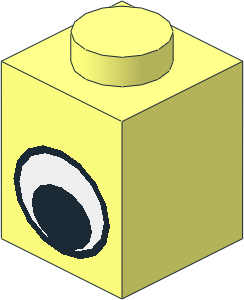 Brick  1 x  1 with Eye Pattern