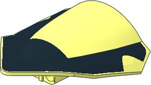 Windscreen  7 x  6.5 x  2 Motorcycle with Beam  3L with Black Panel Pattern