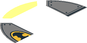 ~Electric Brick  4 x  4 x  0.667 Round - Top with  2 Studs with Batman Logo and Metallic Armour Panels Pattern - Half