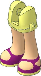 Figure Friends Legs with Shorts with Light Nougat Legs and Magenta Sandals Pattern