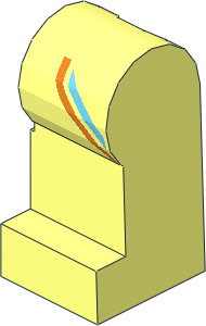 Minifig Leg Left with Diving Suit Orange and Medium Azure Stripes Pattern