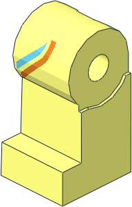 Minifig Leg Right with Diving Suit Orange and Medium Azure Stripes Pattern