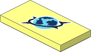 Tile  2 x  4 with Arctic Explorer Symbol Pattern