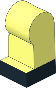 Minifig Leg Left with Black Shoe Pattern