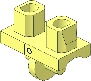 Minifig Hips with Thin Black Button and Lab Coat Pattern